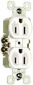 RECEPTACLE DUPLEX 3W WHITE 15A
