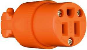 CONNECTOR ORNAGE 2P 15A 125V  