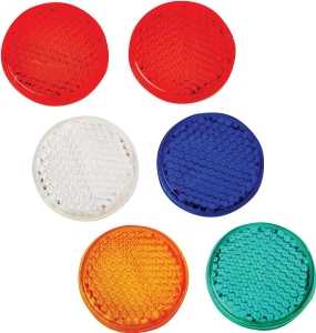 REFLECTOR PRESS ON 1-1/4IN RED