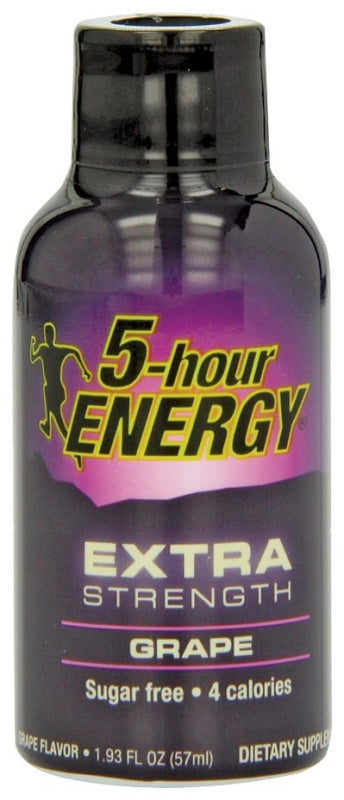 5-hour ENERGY 728127 Sugar-Free Energy Drink, Liquid, Grape, 1.93 oz Bottle