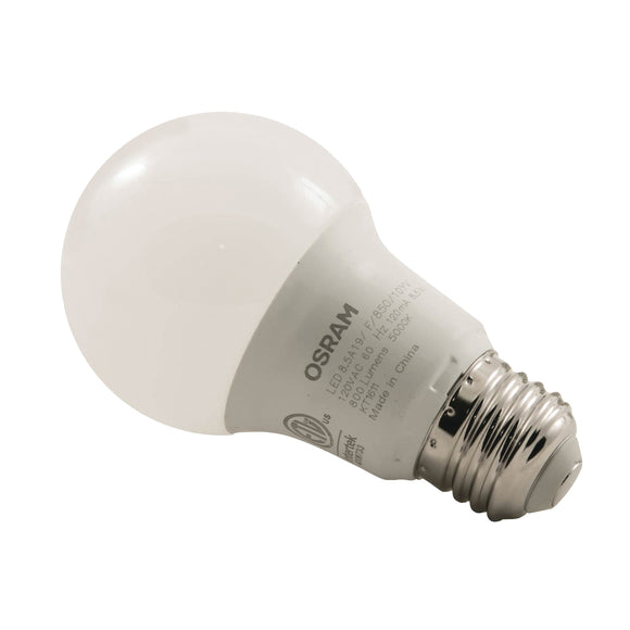 Sylvania 79284 LED Bulb, General Purpose, 800 Lumens, 8.5 W, A19 Lamp, 60 W Equivalent, E26 Lamp Base, Frosted, Daylight