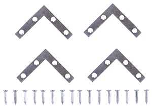 BRACE CORNER FLT STL 2X3/8 ZN 