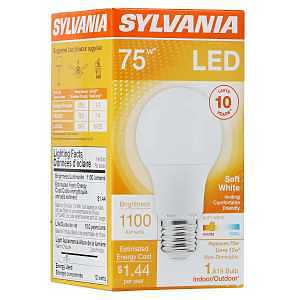 BULB LED A19 10YR 27K 1PK 75W 