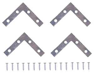 BRACE CNR FLT STL 2-1/2X1/2 ZN