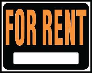 SIGN FOR RENT JUMBO PLASTIC   