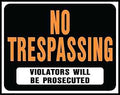 SIGN NO TRESPASSING JUMBOPLAST
