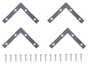 BRACE CNR FLT STL 3INX1/2IN ZN