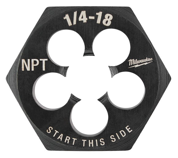 Milwaukee 49-57-5391 Threading Die, 1/4-18 Thread, NPT Thread, HCS