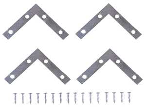 BRACE CNR FLT STL 3-1/2X5/8 ZN