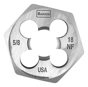 DIE HEXAGON 5/8IN--18NF STEEL 