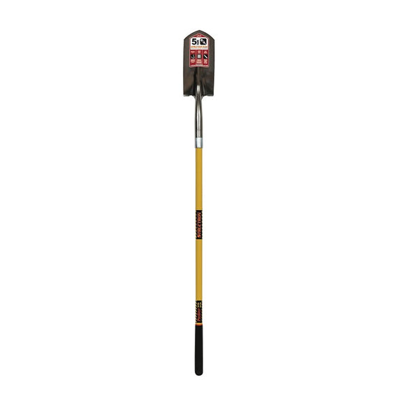 Structron S700 SpringFlex 89185 Trenching Shovel, 5 in W Blade, 14 ga Gauge, Steel Blade, Fiberglass Handle, Long Handle