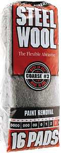 PAD STEEL WOOL 3 COARSE       