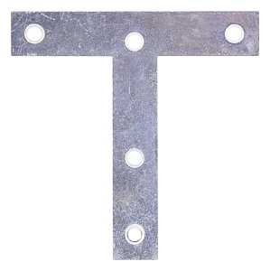 T-PLATE STEEL 4X4IN ZINC PLTD 