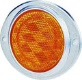 REFLECTOR ALU OVL AMBER 3IN   