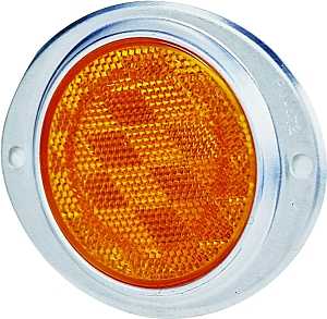 REFLECTOR ALU OVL AMBER 3IN   