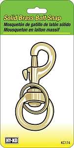 KEY RING BOLT SNAP HD BRASS   