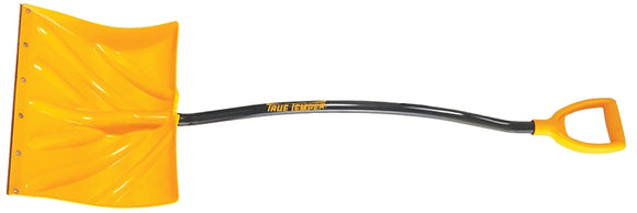 True Temper 1603400 Snow Shovel, 18 in W Blade, 14-1/2 in L Blade, Combo Blade, Plastic Blade, Steel Handle, 54 in OAL