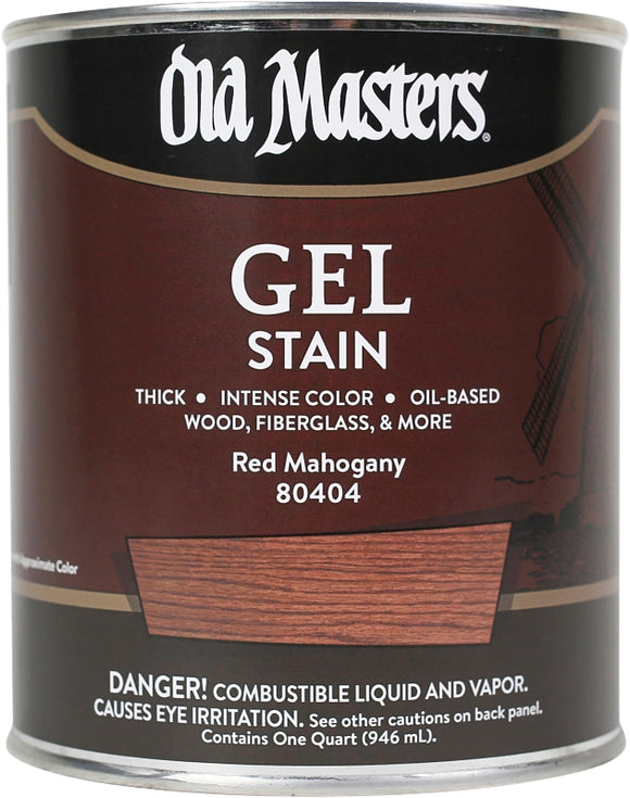 Old Masters 80404 Stain, Red Mahogany, Gel, 1 qt Can