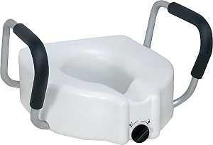 TOILET SEAT ELEVATED W-ARMS   