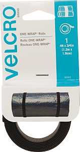 STRAP VELCRO 3/4INX4FT BLACK  