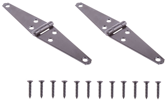 ProSource HSH-B04-C2PS Strap Hinge, 2 mm Thick Leaf, 4 in, Steel, 180 Range of Motion