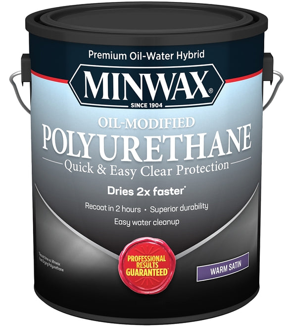 Minwax 710330000 Polyurethane, Water Base, Clear, Liquid, 1 gal Can