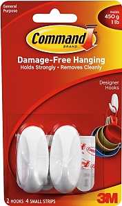 HOOK DESIGNER WHITE SMALL     