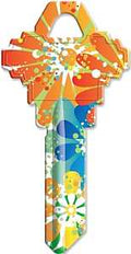 KEY BLANK ORANGE SPLASH SC1-14