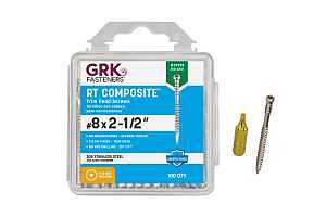 SCREW RT CMPST TRIM 8X2-1/2IN 