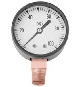 PRESSURE GAUGE 1/4IN 0-100LB  