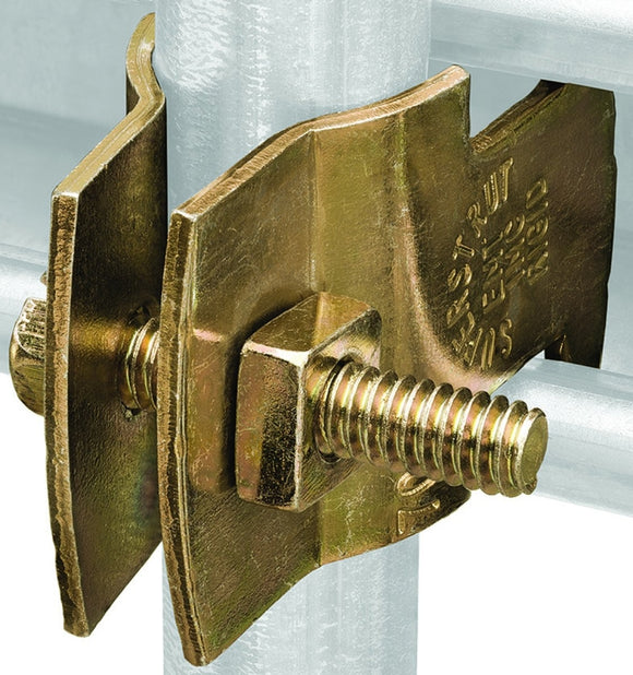 SuperStrut Z703 1/2-25 Pipe Clamp, Steel, Galvanized, Gold