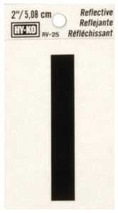LETTER HOUSE I 2IN REFL BLK   