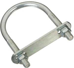 BOLT U ZN W/NUT 3/8X2-1/2X4IN 