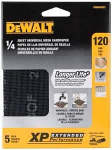 SANDPAPER MESH 120GRIT 1/4IN  