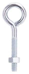EYE BOLT STL 3/16X2IN ZINC    