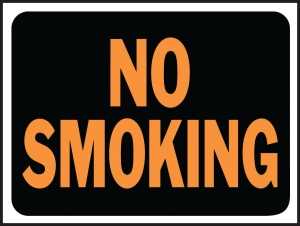 SIGN NO SMOKING 9X12IN PLASTIC