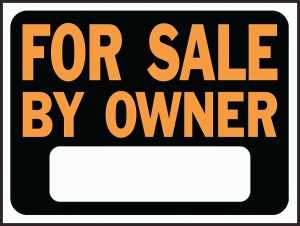 SIGN FOR SALE BY OWNER 9X12IN 