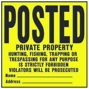 SIGN POSTED LEGAL 11X11IN     