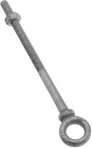 EYE BOLT W/NUT 1/4X4IN GALV   