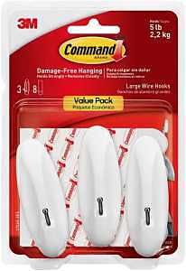 WIRE HOOK WHITE LARGE 5LB     