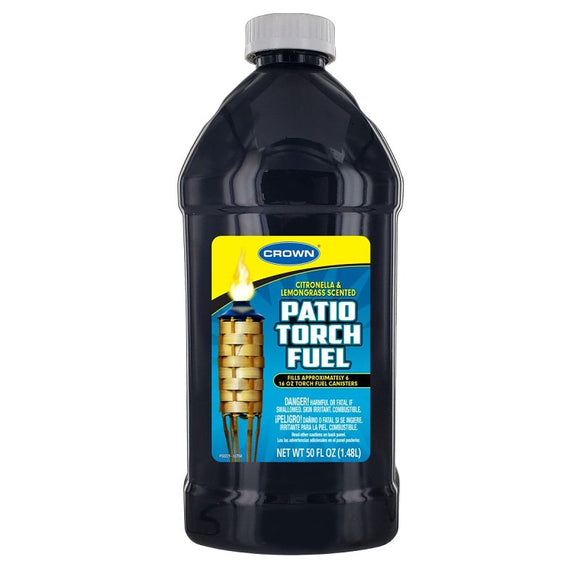 Crown CR.CTL.P.50 Patio Torch Fuel, Citronella, Lemongrass, 50 oz
