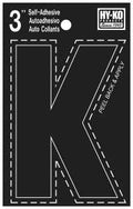 LETTER HOUSE K 3IN  VINYL BLK 