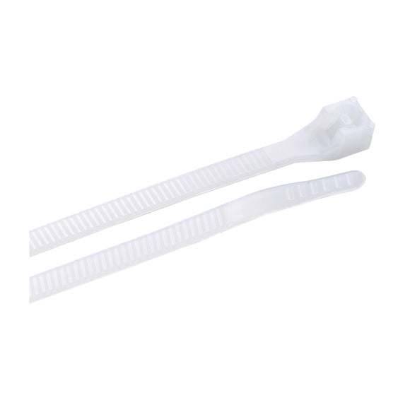 Gardner Bender 46-308 Cable Tie, 2 in Max Bundle Dia, Double-Lock Locking, 6/6 Nylon, Natural, 8 in L, 100/PK