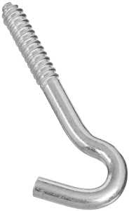 HOOK CEILING 3/8X4-1/2IN ZINC 