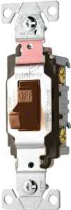 SWITCH TOGGLE QUIET 1P 20A BRN