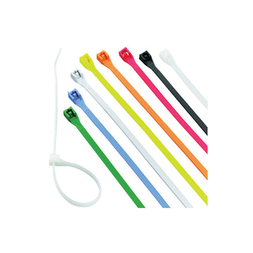 Calterm 73242 Cable Tie, 2 in Max Bundle Dia, 6/6 Nylon, Assorted, 8 in L