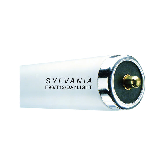 Sylvania 29500 Slimline Fluorescent Bulb, 75 W, T12 Lamp, Single Pin Lamp Base, 3837 Lumens, 6500 K Color Temp, Daylight