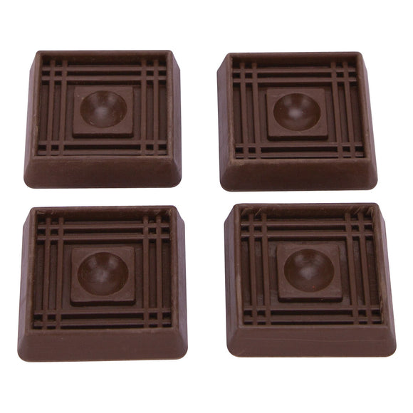 ProSource FE-S710-PS Caster Furniture Glide, Rubber, Brown, Brown, 2 x 2 x 15/32 in Dimensions
