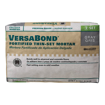Versabond VersaBond Flex Series MTSG50 Professional Thin-Set Mortar, Gray, Powder, 50 lb Bag