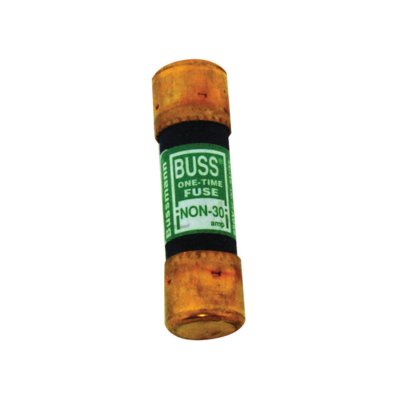 Bussmann NON-30 Fuse, 30 A, 250 VAC, 125 VDC, 50 kA Interrupt, Melamine Body, Cartridge Fuse, 10/PK